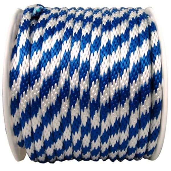 Protectionpro P7240S0200BWFR 0.63 in. x 200 ft. Blue & White Solid Braid Polypropylene Rope PR138226 - main